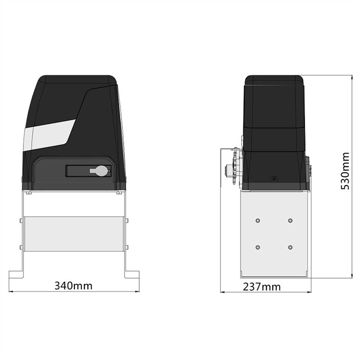 sliding gate operator with remotes